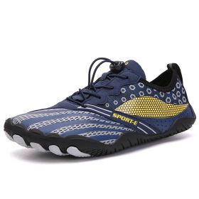 New Cross-border Five-finger Shoes Diving Fishing Couple Outdoor Wading River Upstream Shoes (Option: Blue-46)