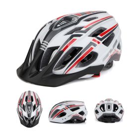 Bicycle Equipment Helmet Summer Men And Women With Lights (Option: Bright white-M)