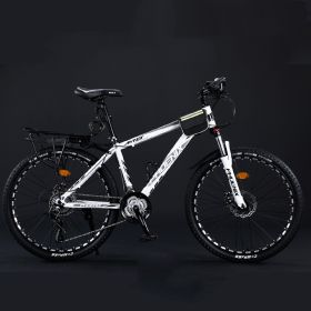 Variable Speed Shock Absorption Mountain Bike (Option: White grey-Spoke wheel-26inches24speed)