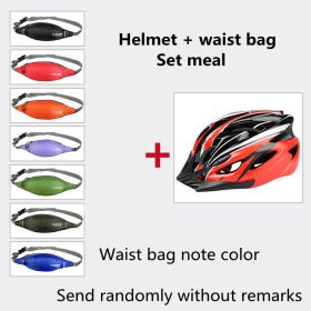 Bicycle Helmet Male Mountain Bike Road Wheel Sliding Balance Bike Breathable Riding Equipment (Option: Red and black package-One Size)