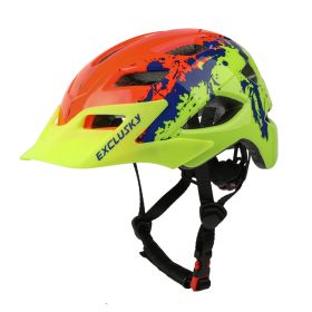 Children's Bicycle Riding Helmet Skateboard Boys And Girls Skating Skateboard Helmets (Color: Blue)