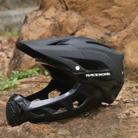 Bike Downhill Riding Cross Country Helmet (Option: Black-One size)