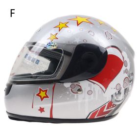 Kids Kart Helmet Kids Motorcycle Head (Option: Silver starry sky-One size)